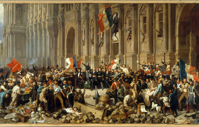 Lamartine refusing the red flag in front of the Hôtel de Ville, by Henri Félix Emmanuel Philippoteaux