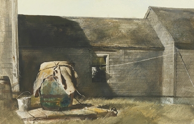 Well dry (rain barrel), by Andrew Wyeth