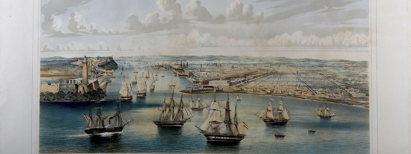 Havana, General view taken from the port entrance, by Eduardo Laplante