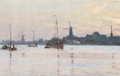 From the harbour in Dordrecht, by Isak Louis Napoleon Jensen