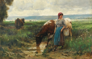 The Cow Herder, by Julien Dupré