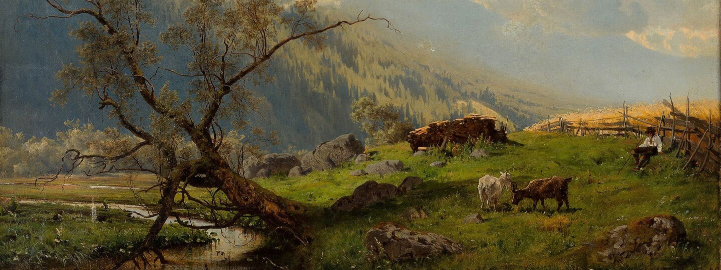 Shepherd in the Alps, by Hjalmar Munsterhjelm