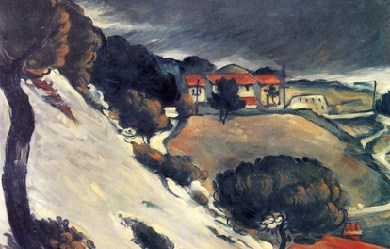 Melting snow at L'Estaque, by Paul Cézanne