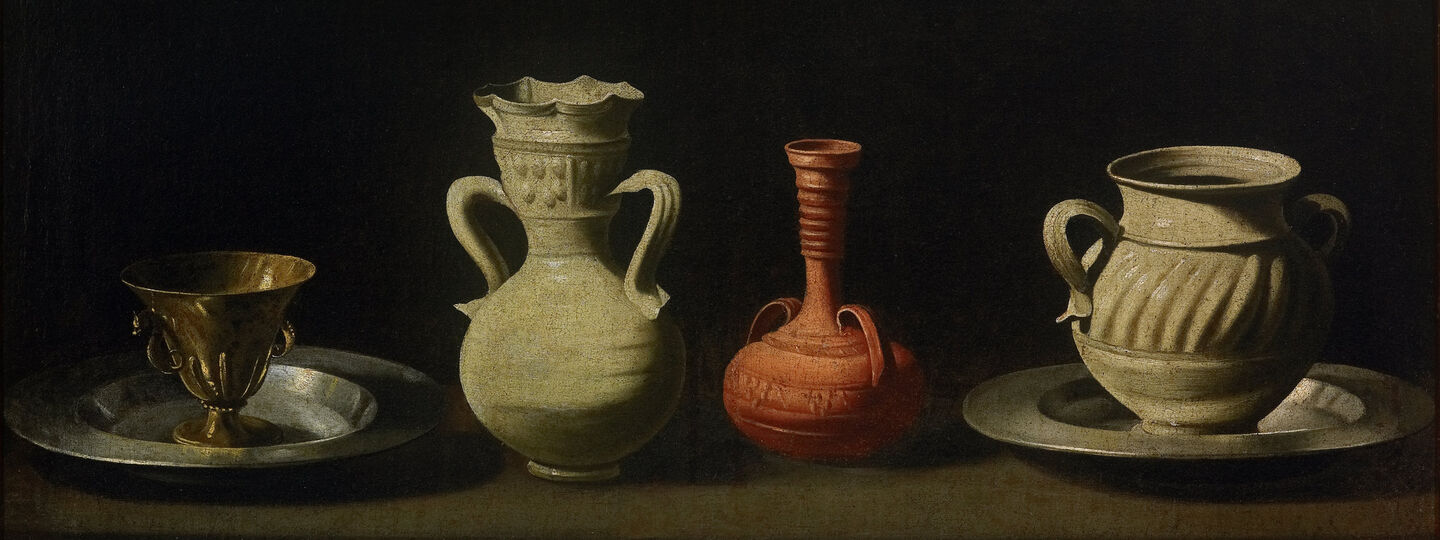 Still Life with Four Vessels, by Francisco de Zurbarán