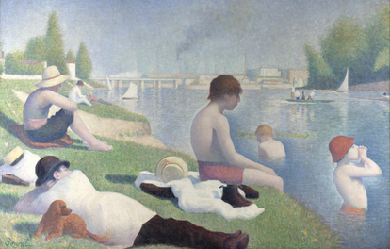 Bathers in Asnières, by Georges Pierre Seurat