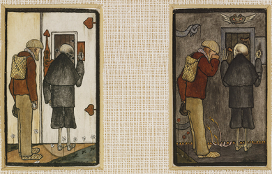 The Peasant and Death at the Gates of Heaven and Hell, by Hugo Simberg
