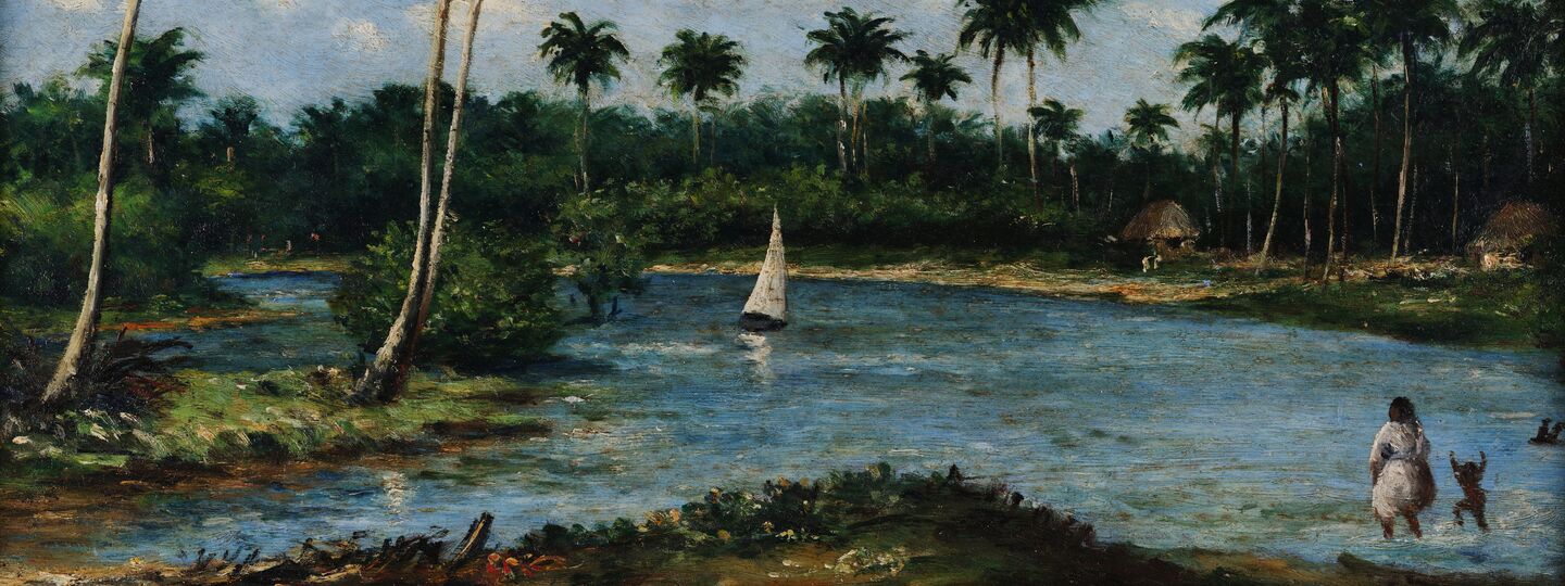 River scene, by Manuel E. Jordán