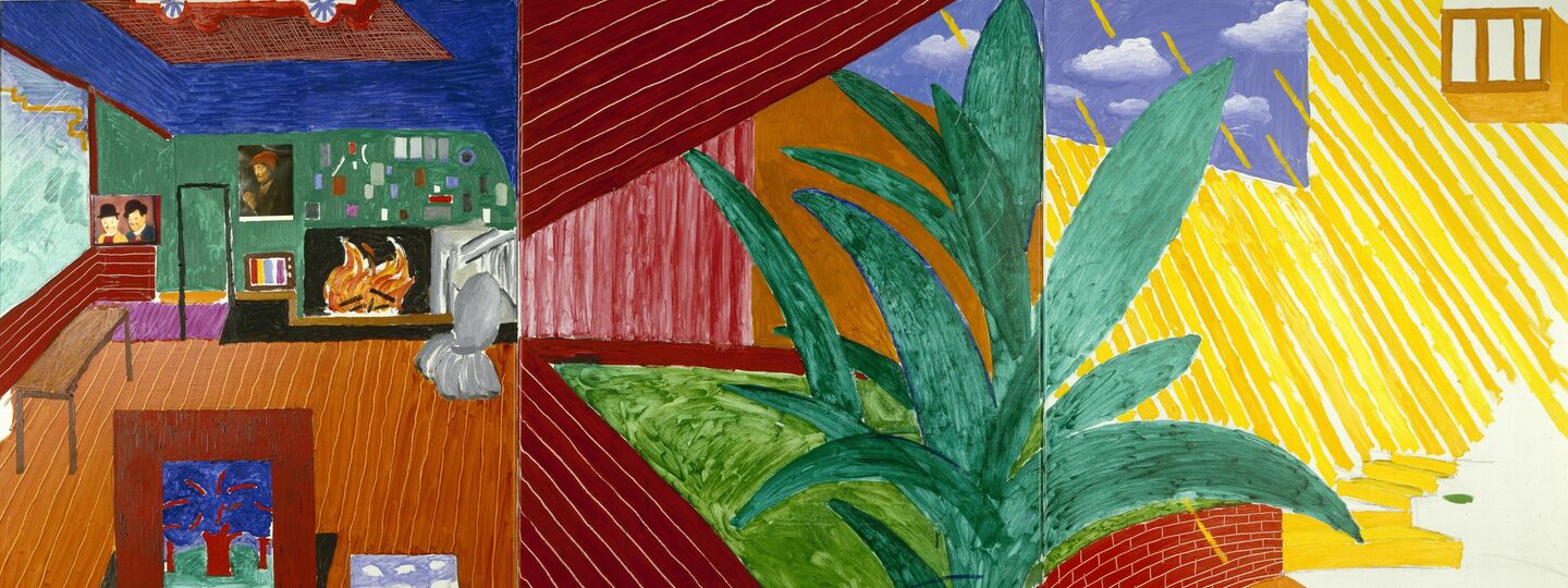 House in the hollywood hills, by David Hockney