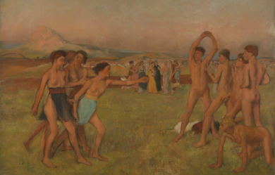 Young Spartans Exercising, by Edgar Degas