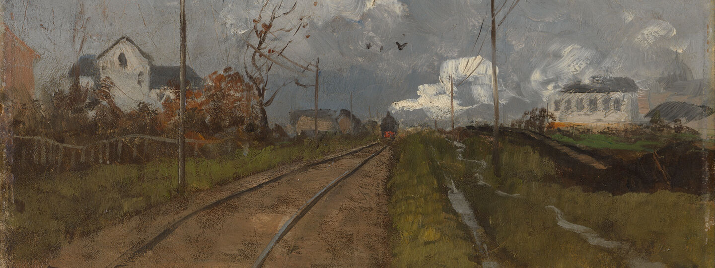 The Train is arriving, by Frits Thaulow