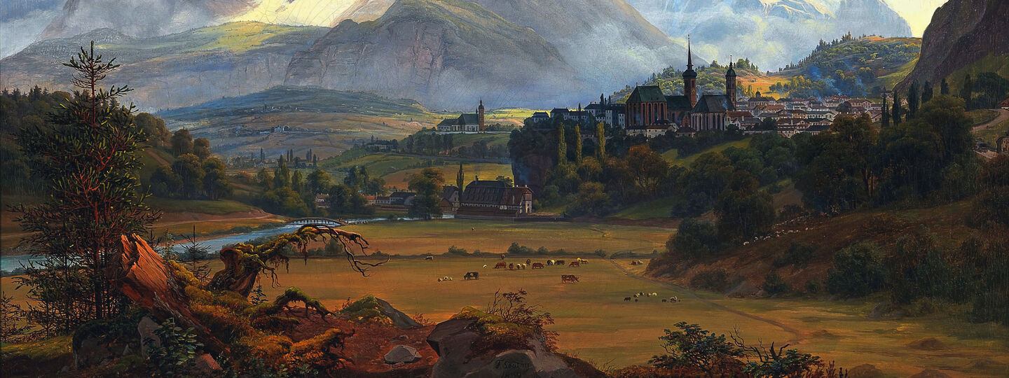 View of Berchtesgaden with the Watzmann Glacier, by Frederik Sødring