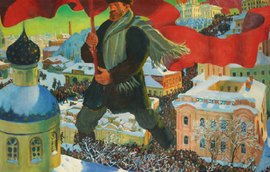 The Bolshevik, by Boris Kustodiev