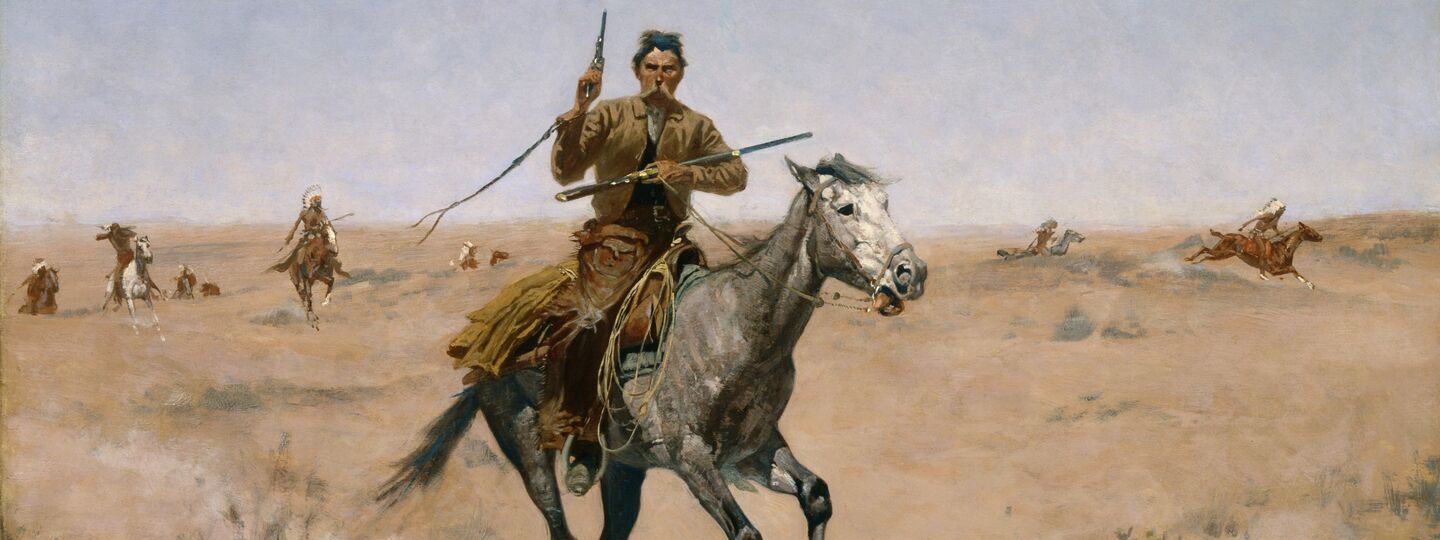The Flight, by Frederic Remington