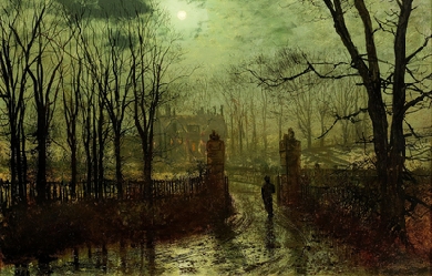 At The Park Gate, by John Atkinson Grimshaw