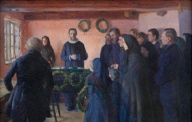 A Funeral, by Anna Ancher