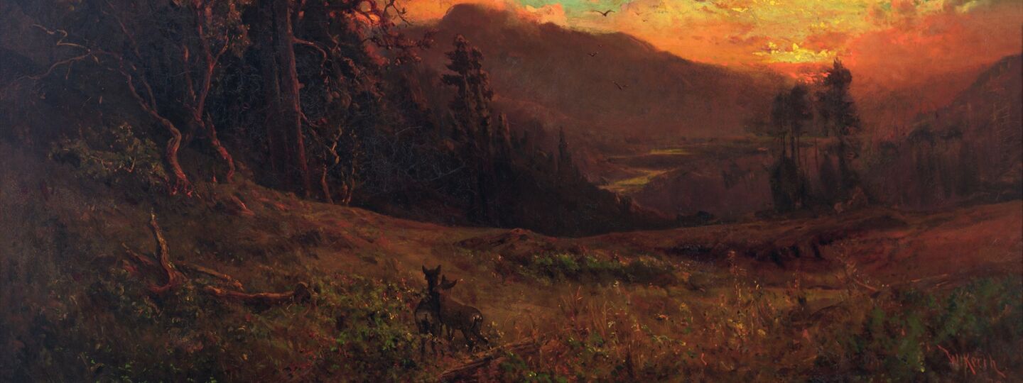 An Autumnal Sunset on the Russian River Evening Glow, by William Keith