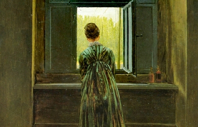 Woman at a Window, by Caspar David Friedrich