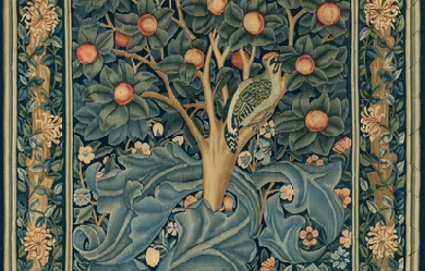 Woodpecker tapestry, by William Morris