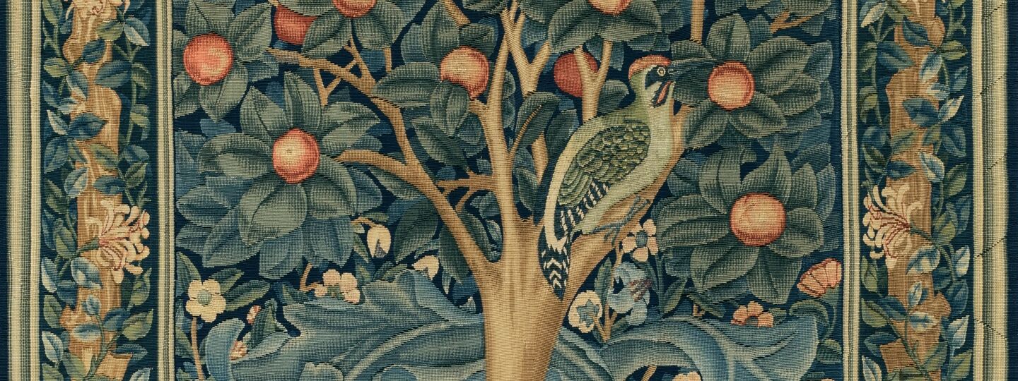 Woodpecker tapestry, by William Morris