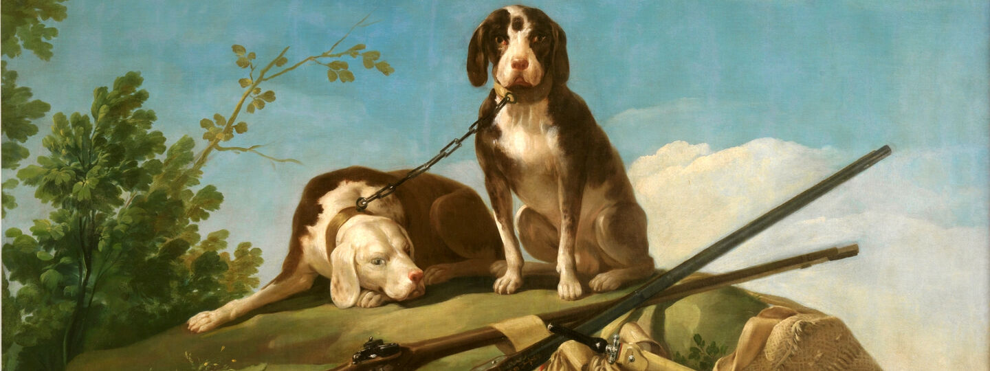 Dogs on a Leash, by Francisco de Goya