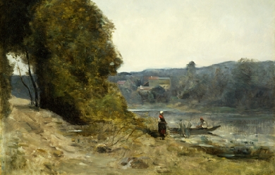 The Departure of the Boatman, by Jean-Baptiste-Camille Corot