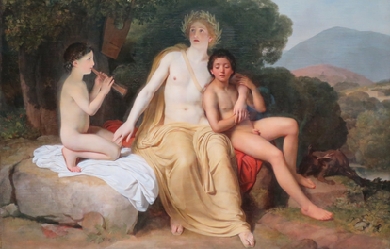 Apollo, Hyacinthus and Cyparissus Playing Music and Singing, by Alexander Andreyevich Ivanov