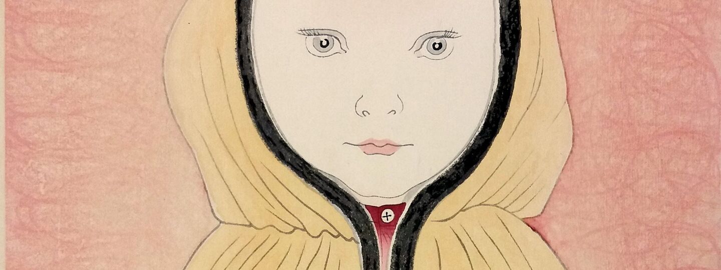 Child with little bird, by Tsuguharu Foujita