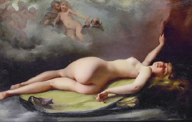 Reclining nude, by Luis Ricardo Falero