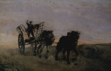 Horse Carriage, by Félix Resurrección Hidalgo