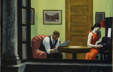 Room in New York, by Edward Hopper