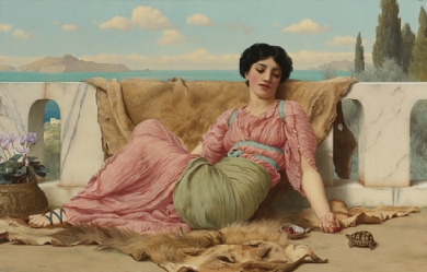 The Quiet Pet, by John William Godward 