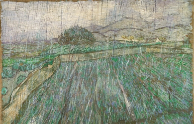 Wheat Field in Rain, by Vincent van Gogh