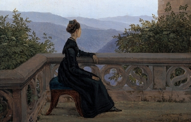 Woman on the Balcony Carl Gustav Carus 1824