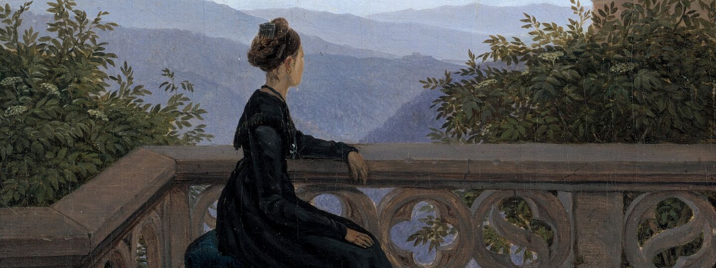 Woman on the Balcony, by Carl Gustav Carus