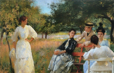 In the Orchard, by Edmund C. Tarbell