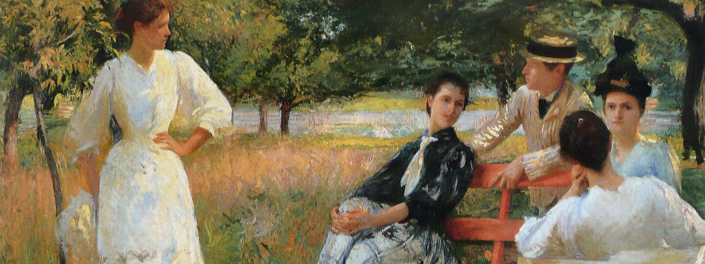 In the Orchard, by Edmund C. Tarbell