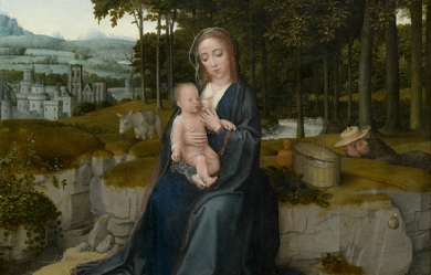 Rest during the flight to Egypt, by Gerard David