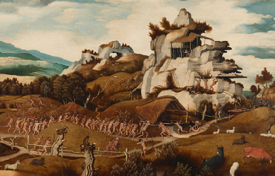 Episode from the Conquest of America, by Jan Mostaert