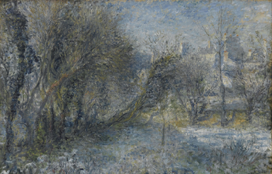 Snow-covered Landscape, by Pierre-Auguste Renoir