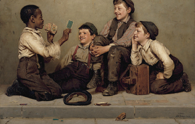 The card trick, by John George Brown