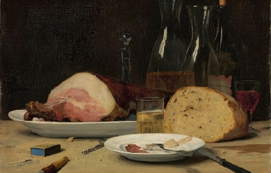 Still life: Excess, by Albert Anker