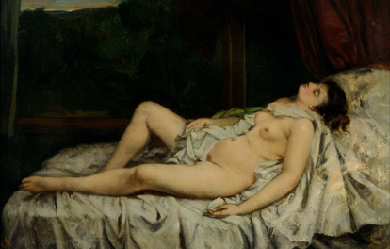 Sleeping Nude, by Gustave Courbet