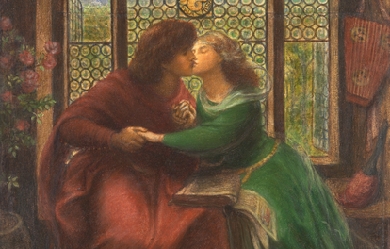 Paolo and Francesca da Rimini, by Dante Gabriel Rossetti