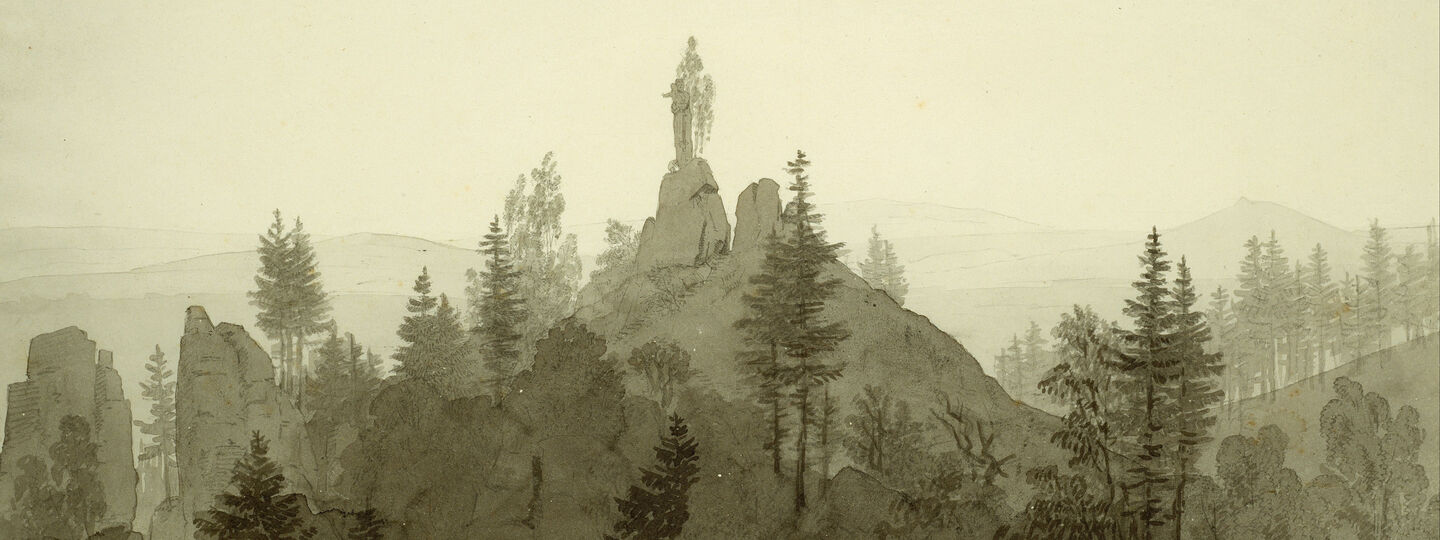 Statue of the Madonna in the Mountains, by Caspar David Friedrich