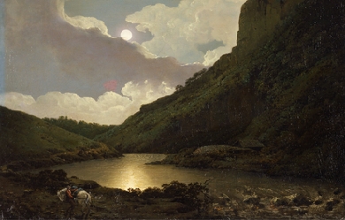 Matlock Tor by Moonlight, by Joseph Wright of Derby