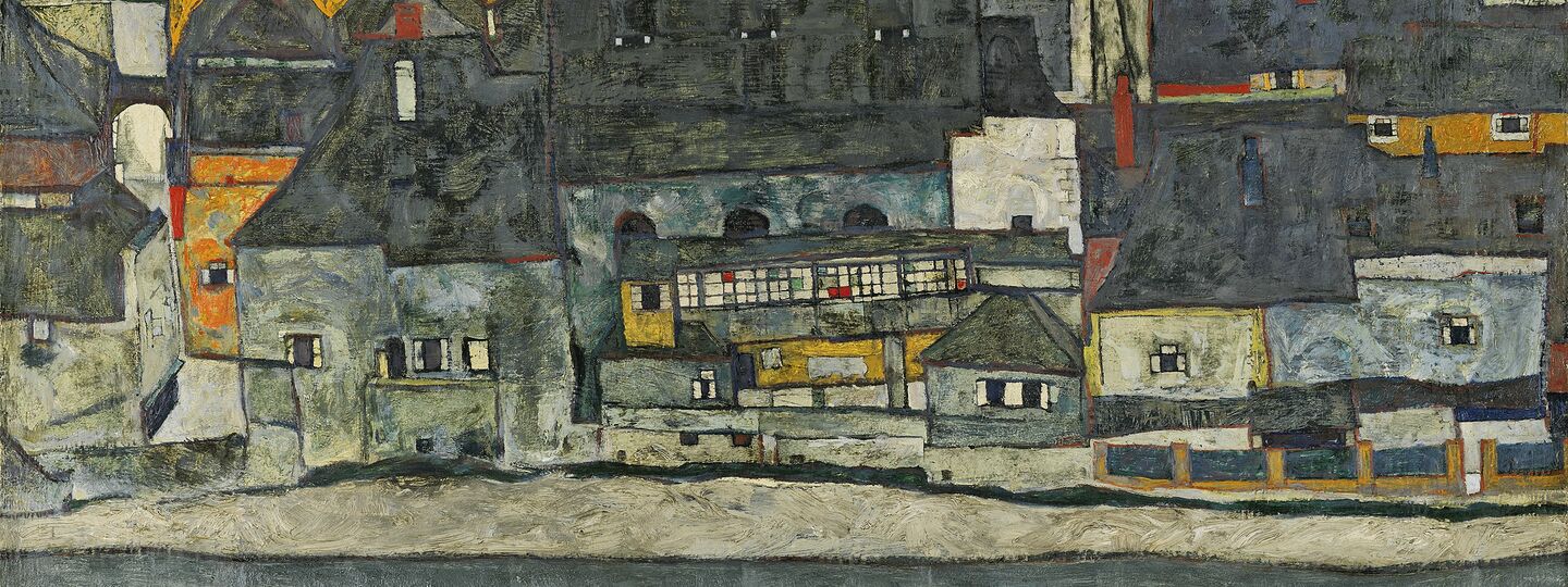 Houses on the River (The old town), by Egon Schiele