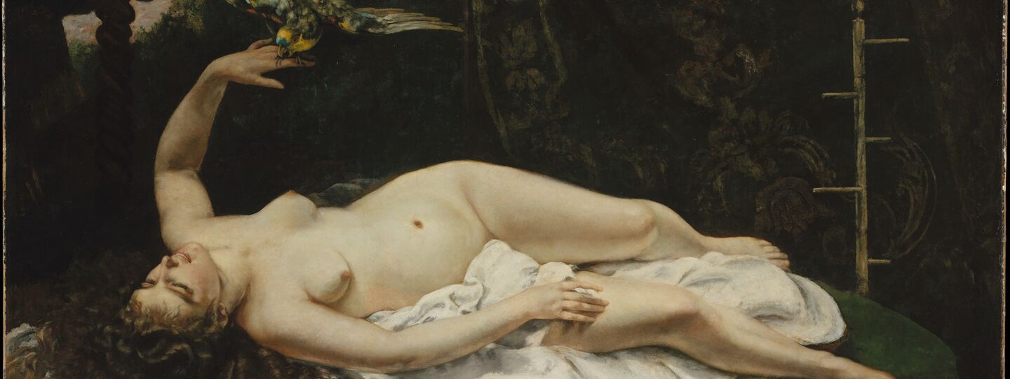 Woman with a Parrot, by Gustave Courbet