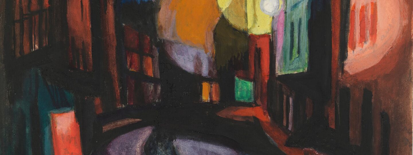 City Scene at Night, by Oscar Bluemner