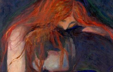 Vampire, by Edvard Munch