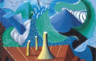 The Sea at Malibu, by David Hockney